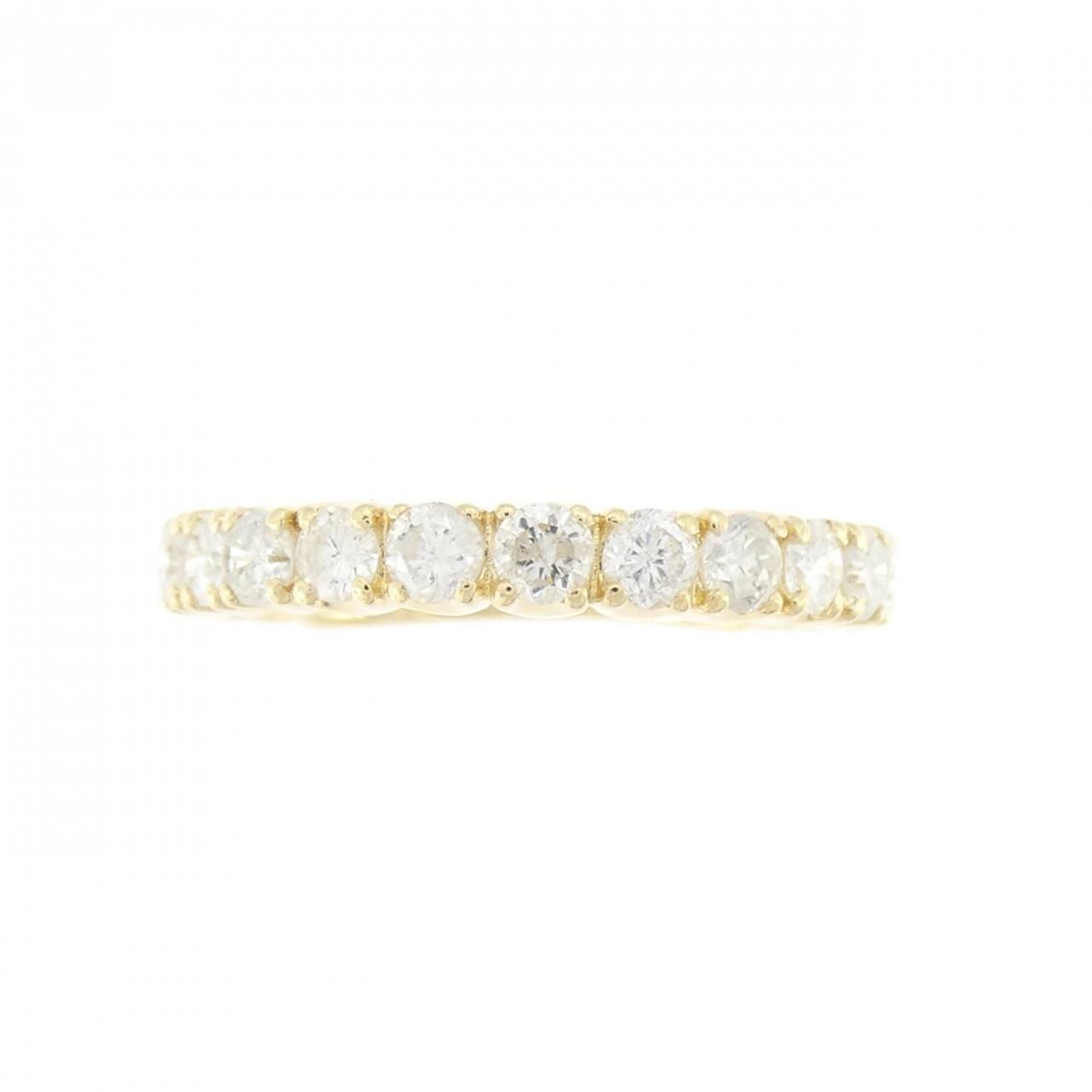 K18YG ハーフエタニティ ダイヤモンド リング 1.00CT