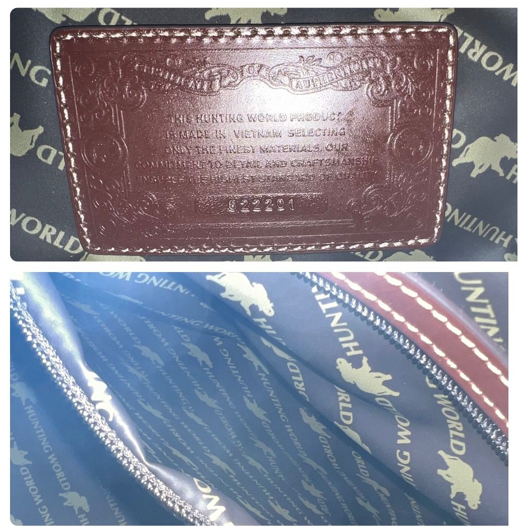 極美品】HUNTING WORLD ボストンバッグ ショルダーバッグ バチュー