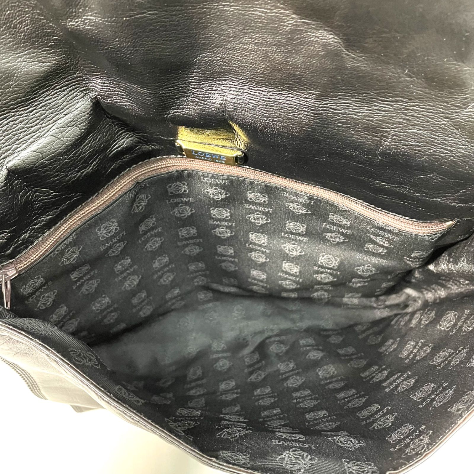 ロエベ LOEWE ナッパ レザー ショルダーバッグ ブラック - メルカリ