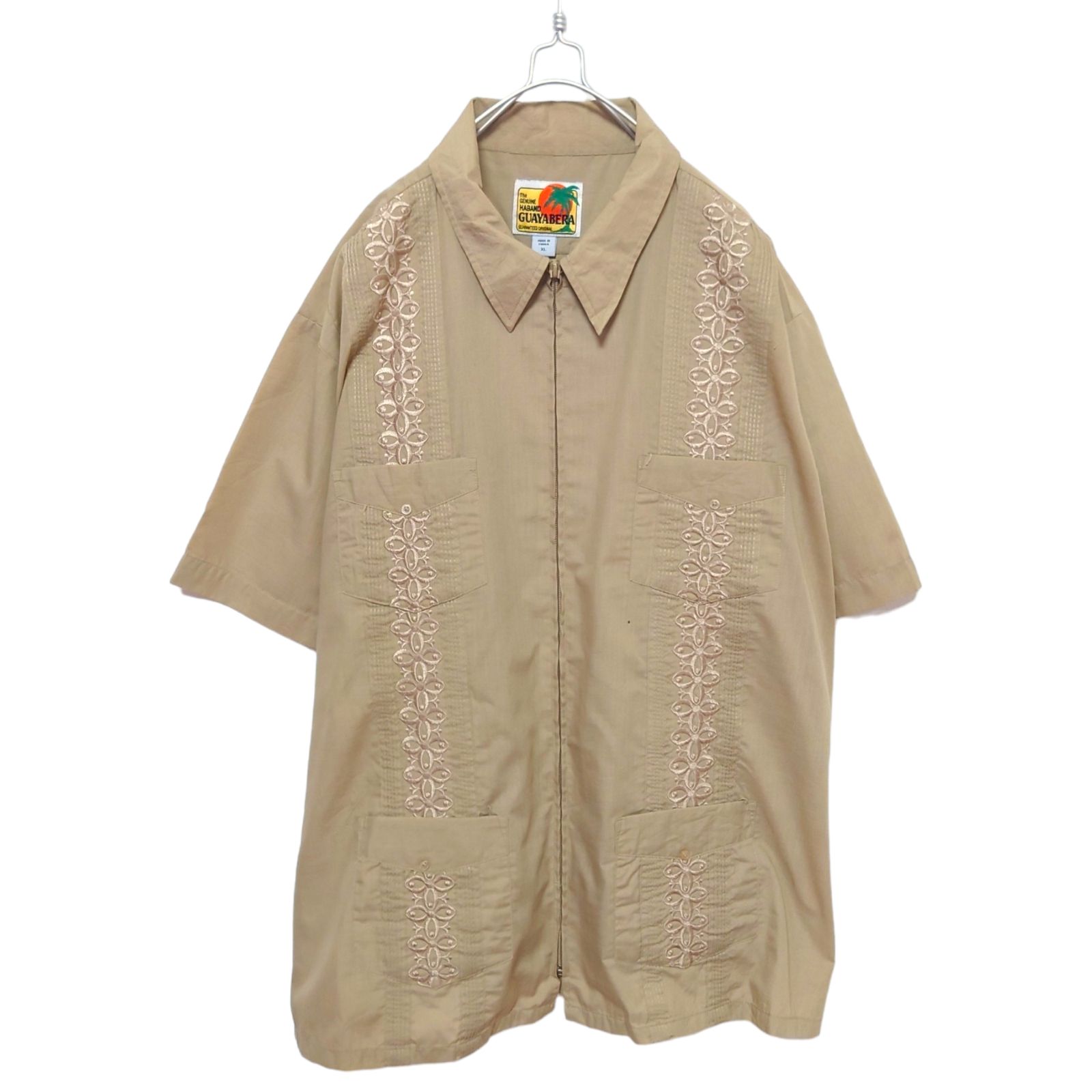 The GENUINE HABAND Guayabera】ジップアップ 刺繍入りキューバ