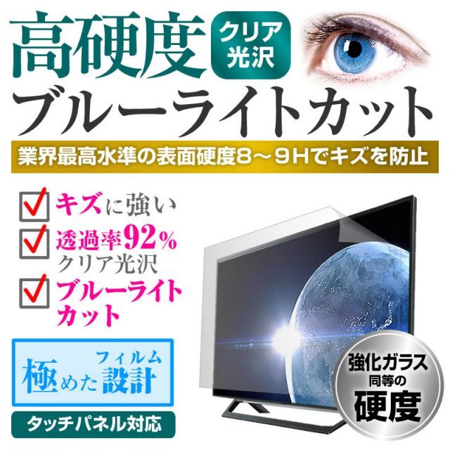 シャープ AQUOS 2T-C24GE1 [24インチ] 保護 フィルム カバー シート 強化ガラス同等の硬度9H ブルーライトカット クリア 光沢 液晶保護フィルム メール便送料無料