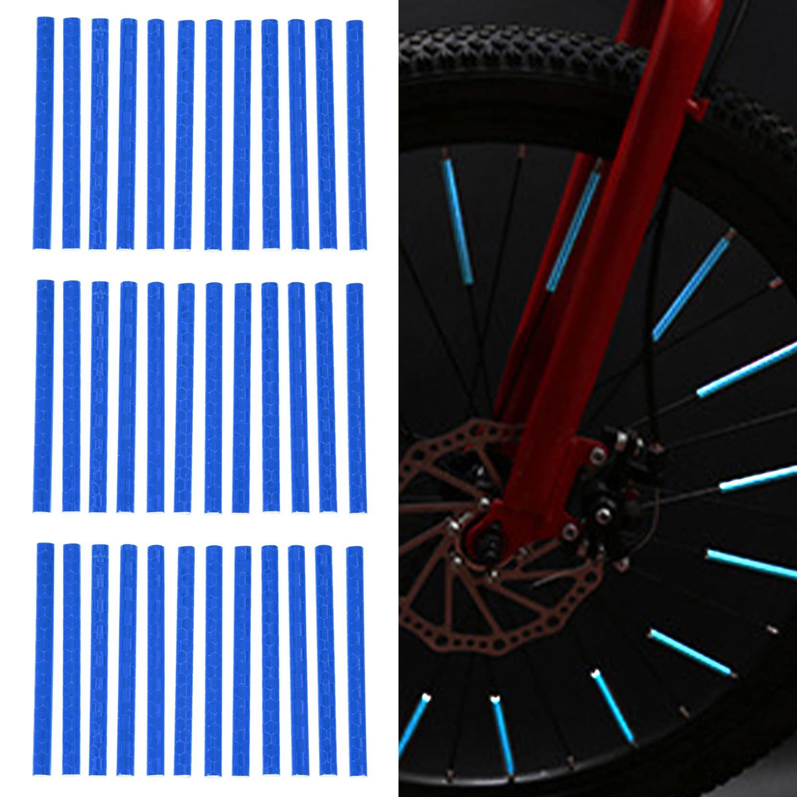 売切注意 お急ぎ下さい 夜間 可視 通学 大容量 サイクリング スポーク ３６本入り 防犯 リア フロント 反射版 クロスバイク マウンテンバイク リフレクター ホイール 子供 自転車 車椅子 安全