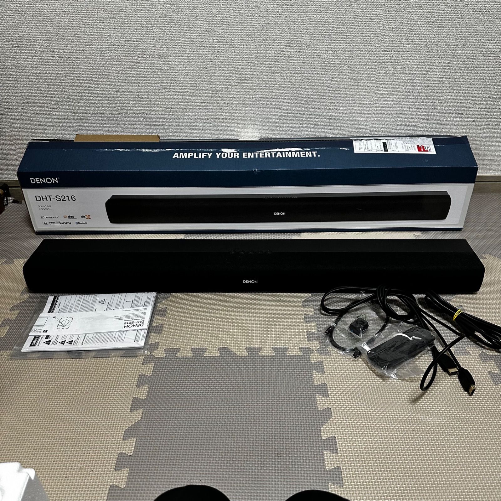 美品・動作確認済】DENON DHT-S216 サウンドバー 2022年製