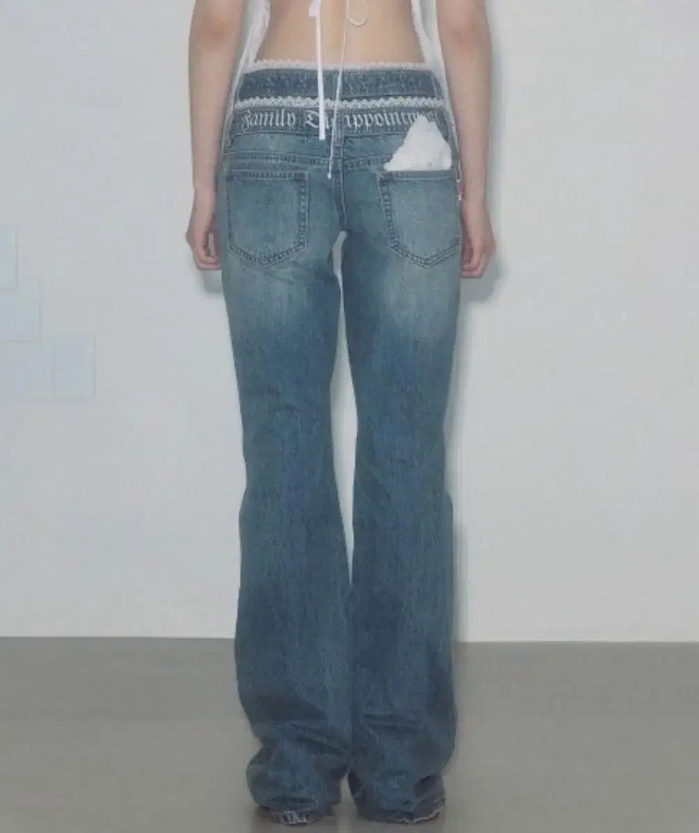 SCULPTOR ダブルウエスト ブーツカット デニム ズボン