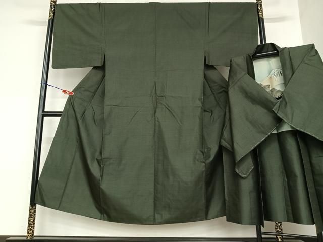 平和屋着物●男性 本場大島紬 アンサンブル 100亀甲 総詰め 正絹 ♥ AABA8825zg
