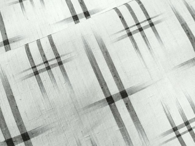 平和屋着物○上質な紬 格子吉祥文 正絹 逸品 CAAU2544yc