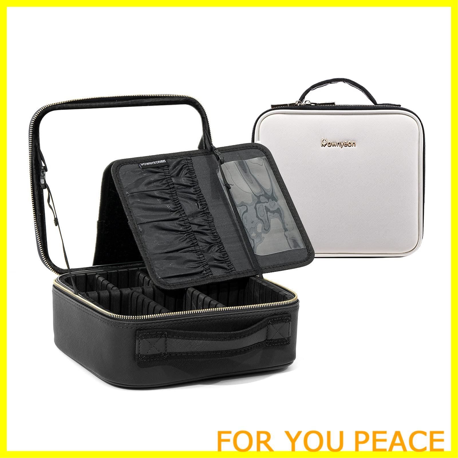 Rownyeon メイクボックス ネイリスト バッグ 大容量 メイクアップ アーティスト専用化粧ケース ブラック L サイズ haoyunshengyi メイクボックス メイクブラシバッグ EVA化粧ポーチ
