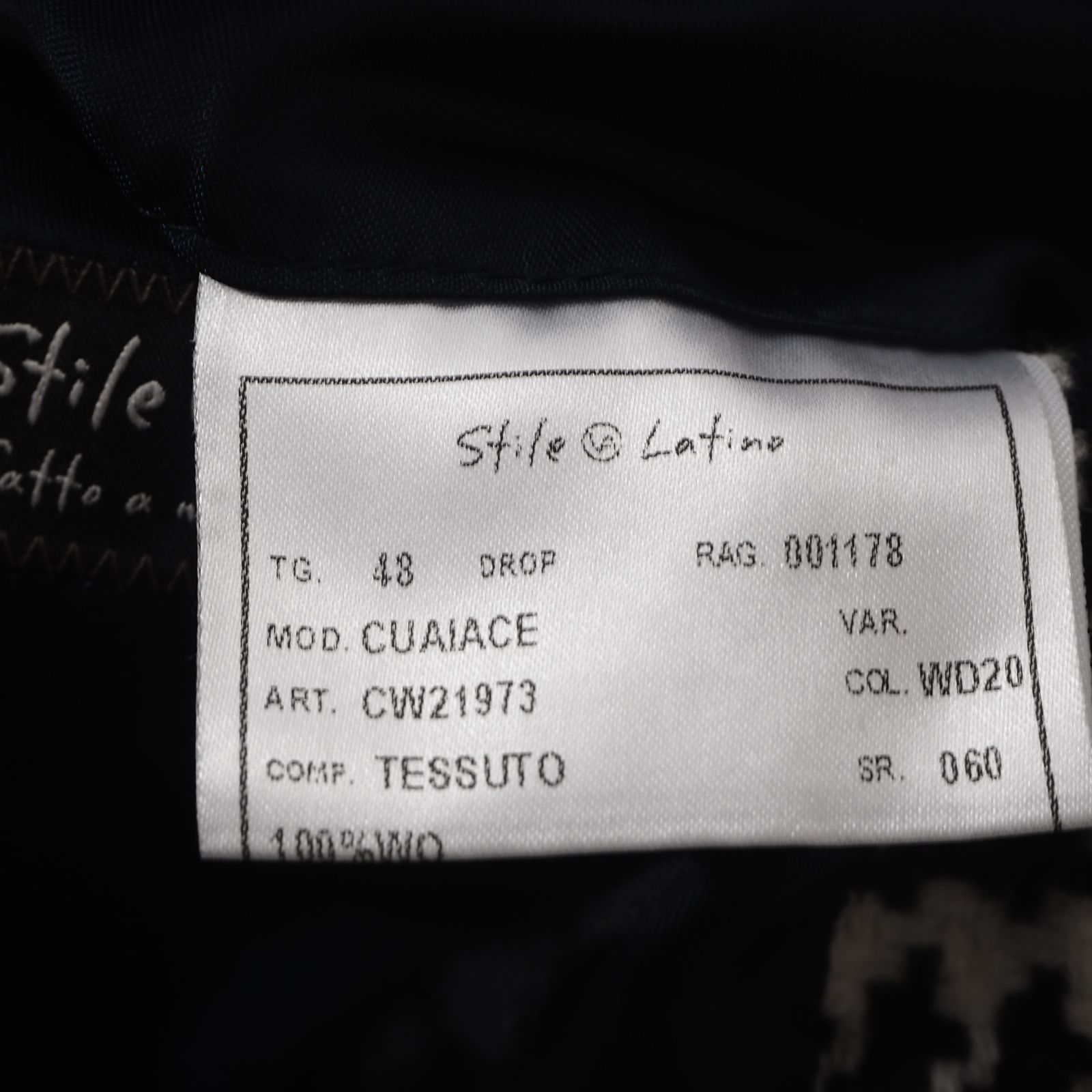 イタリア製⭐︎ダブルブレストコート サイズ48 極美品 Stile Latino スティレラティーノ イタリア製 ダブル