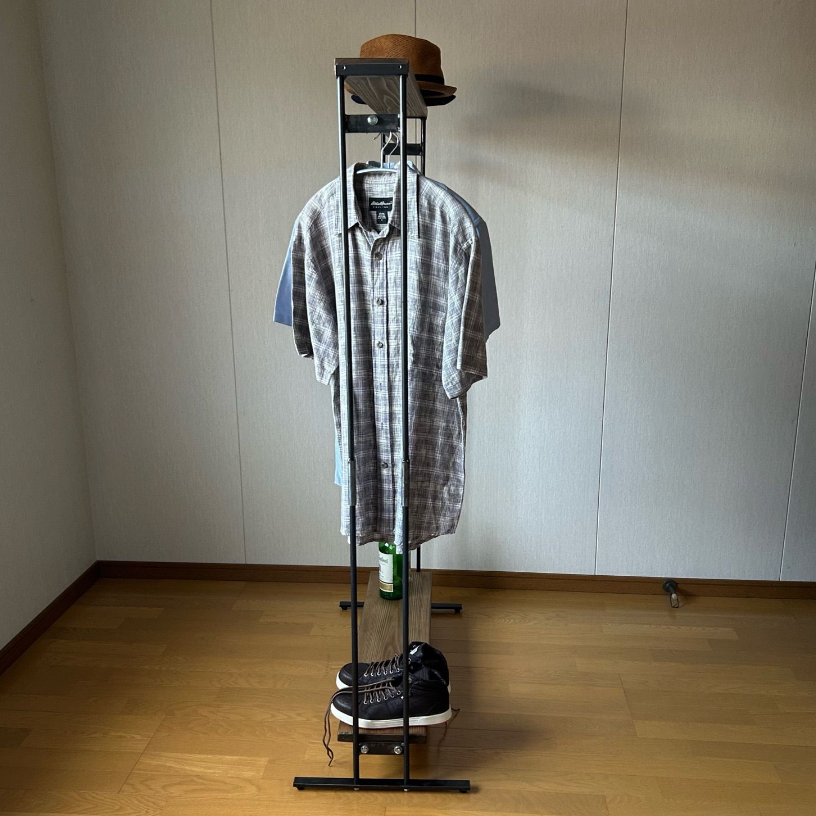 ハンガーラック アイアン家具 引っ越し コンパクト アンティーク 幅900