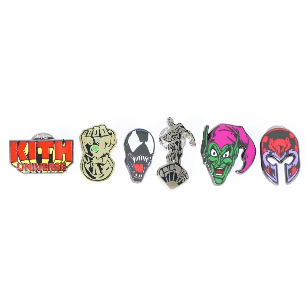 ここでご注文へようこそ! KITH キス ×MARVEL Super Villain Pin Set マーベル スーパーヴィラン ピンセット ピンバッジ ピンズ マルチ KHLPI0002-906 儚げスタイリッシュ