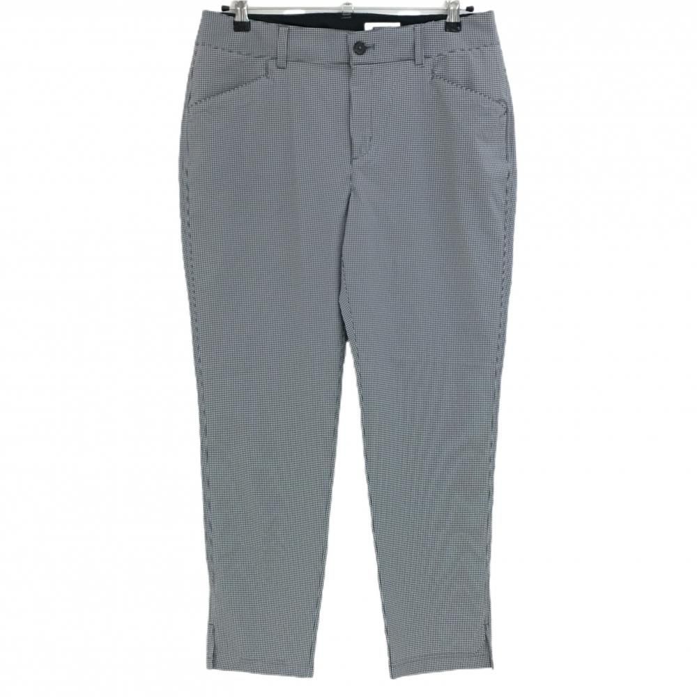 【新品】コルウィン パンツ 黒×白 チェック ストレッチ UPF50 レディース 15 ゴルフウェア 大きいサイズ Kolwin