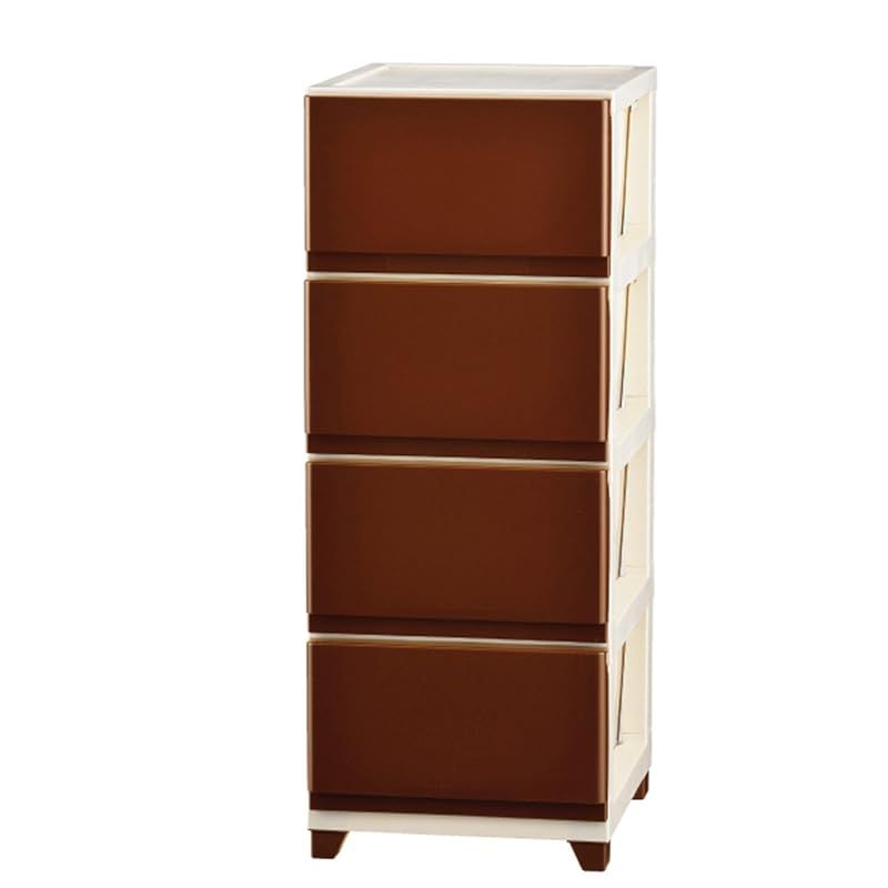 JEJ デコニー チェスト 4段 ブラウン DC-4(BR) 34×41.5×86.1cm