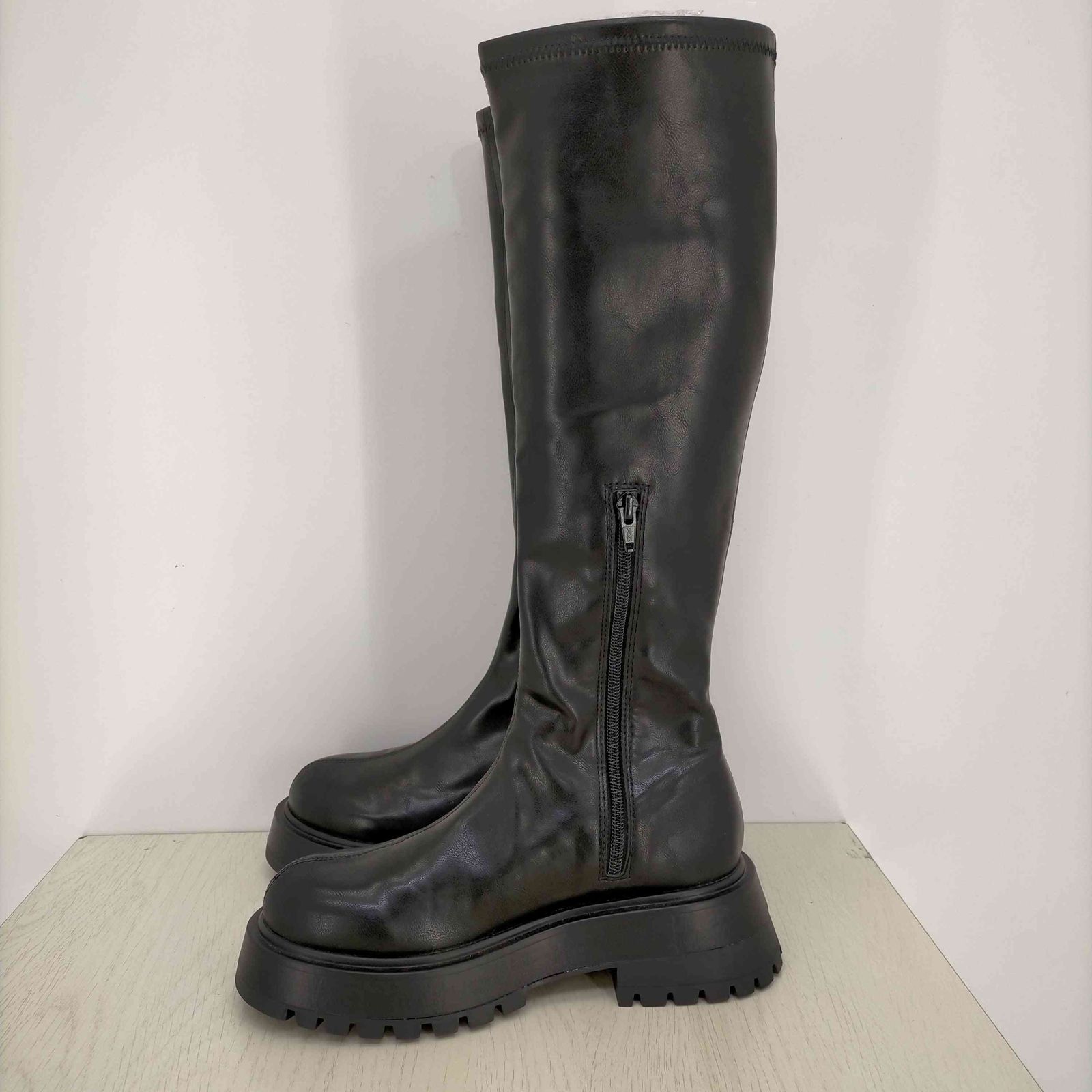 マウジー moussy STRETCHED LONG BOOTS ストレッチ ロングブーツ