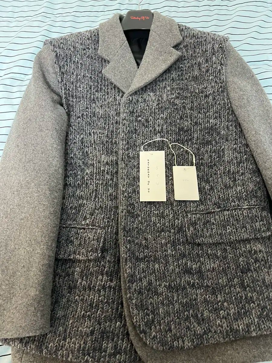 STU 2 パネル レイヤード ブレザー グレー L