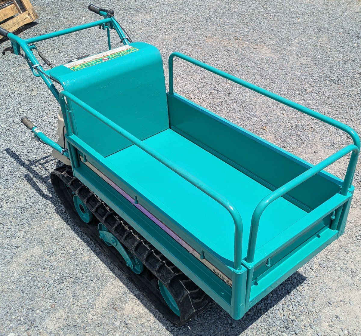 鹿児島発 築水キャニコムガソリンエンジンクローラー運搬車BP412 手動