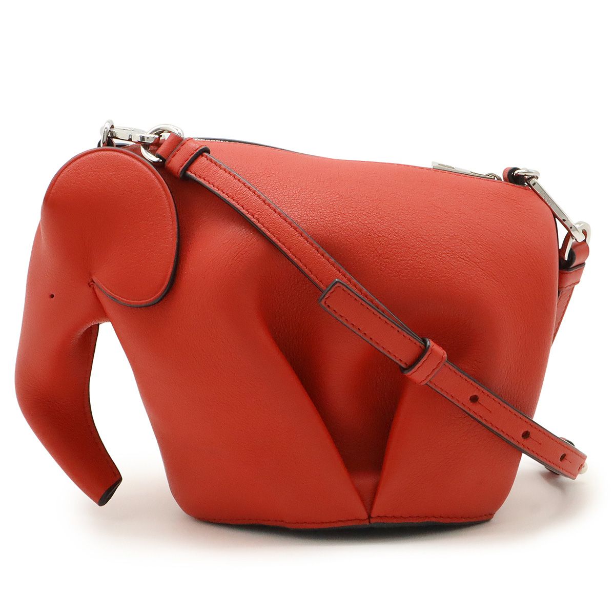 新品！LOEWE ロエベ　ミニゲート　レッド　ミニレザーショルダーバッグ ロエベゲートミニ 赤/ボルドー/茶 レディース カーフ ショルダー