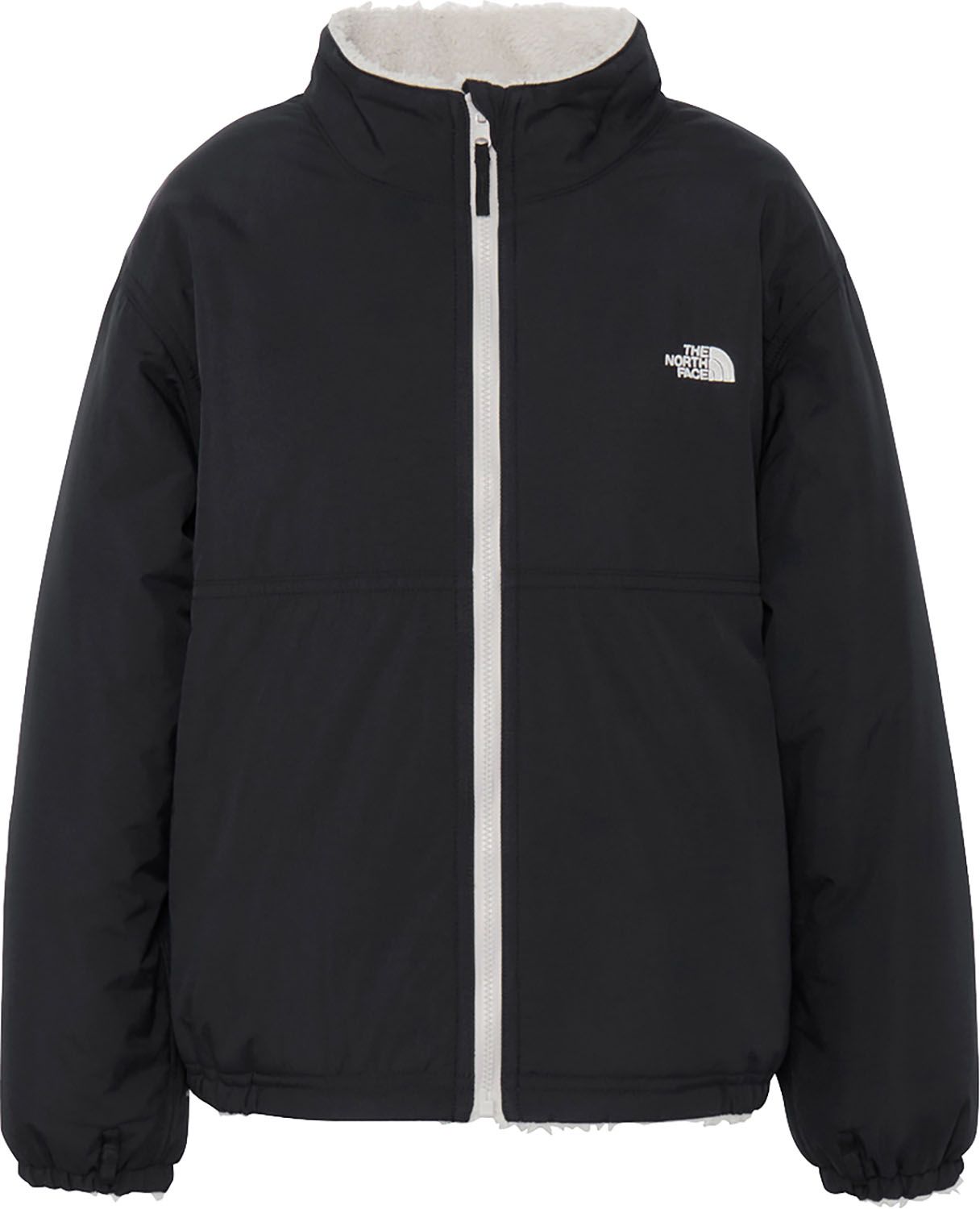 ザ ノース フェイス THE NORTH FACE アウトドア キッズ リバーシブルコージージャケット 子供 ジュニア フリース アウター 上着 軽量 撥水 秋冬 防寒着 通学 普段使い おでかけ キャンプ フルジップ NYJ KF ブラック×フォッシルアイ