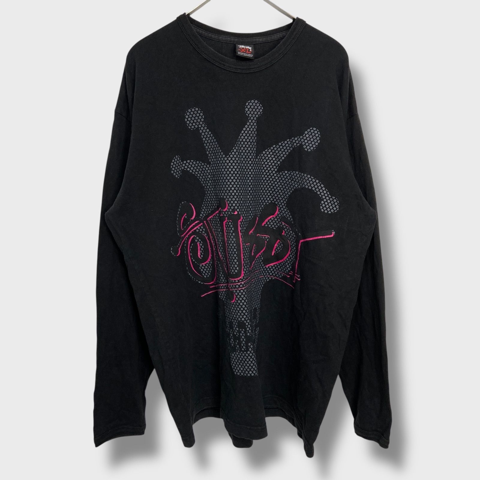 STUSSY☆ステューシー☆グラフィックプリントロンT☆XL☆黒☆メキシコ 