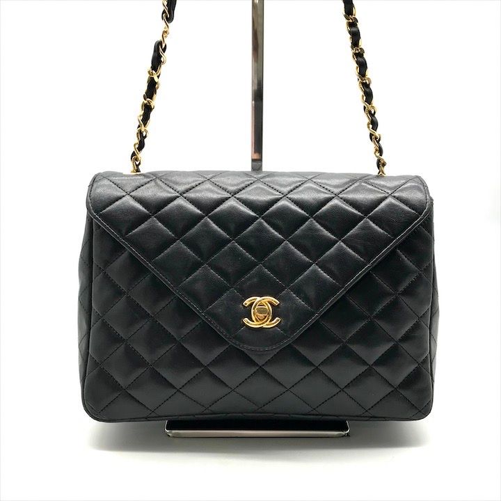 良品 CHANEL シャネル ココマーク マトラッセ ラムスキン ターン