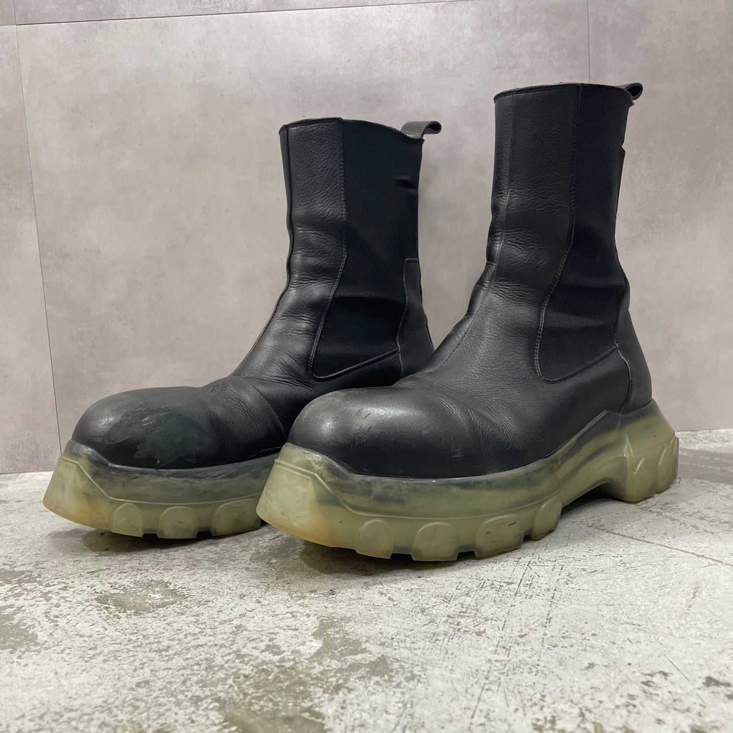 Rick Owens Beatle Bozo Tractor Boots Black | - Leather for in Men 