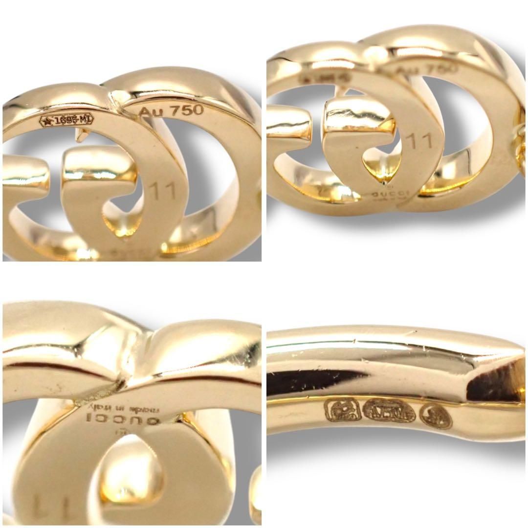 グッチ 11 ダブルG リング 750 K18YG イエローゴールド 4072 グッチ 11 ダブルG リング 750 K18YG イエローゴールド 4072 - メルカリ