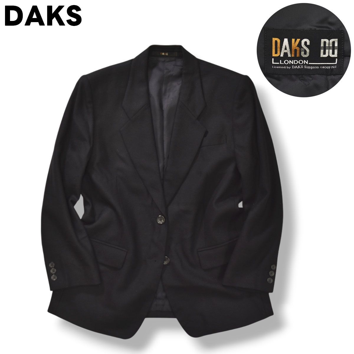 【美品】DAKS カシミヤ100% 高級コート　黒　11号 DAKS カシミヤ ウール 高級コート 黒 11号 美品】DAKS カシミヤ100