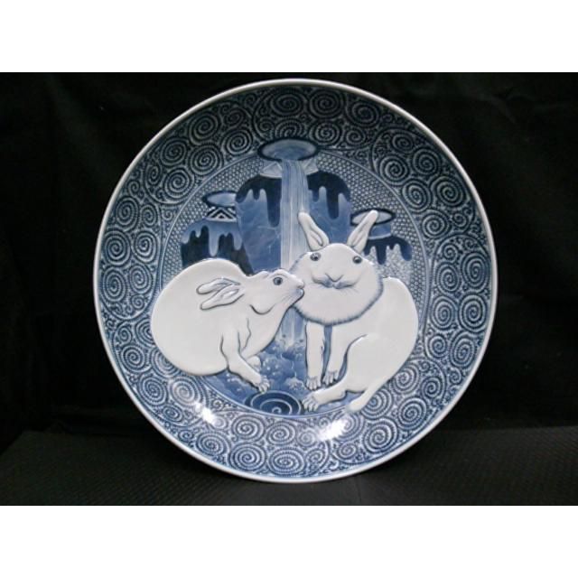 古伊万里 伊万里 太明成化年製 双兎紋大飾り皿 41cm - メルカリ