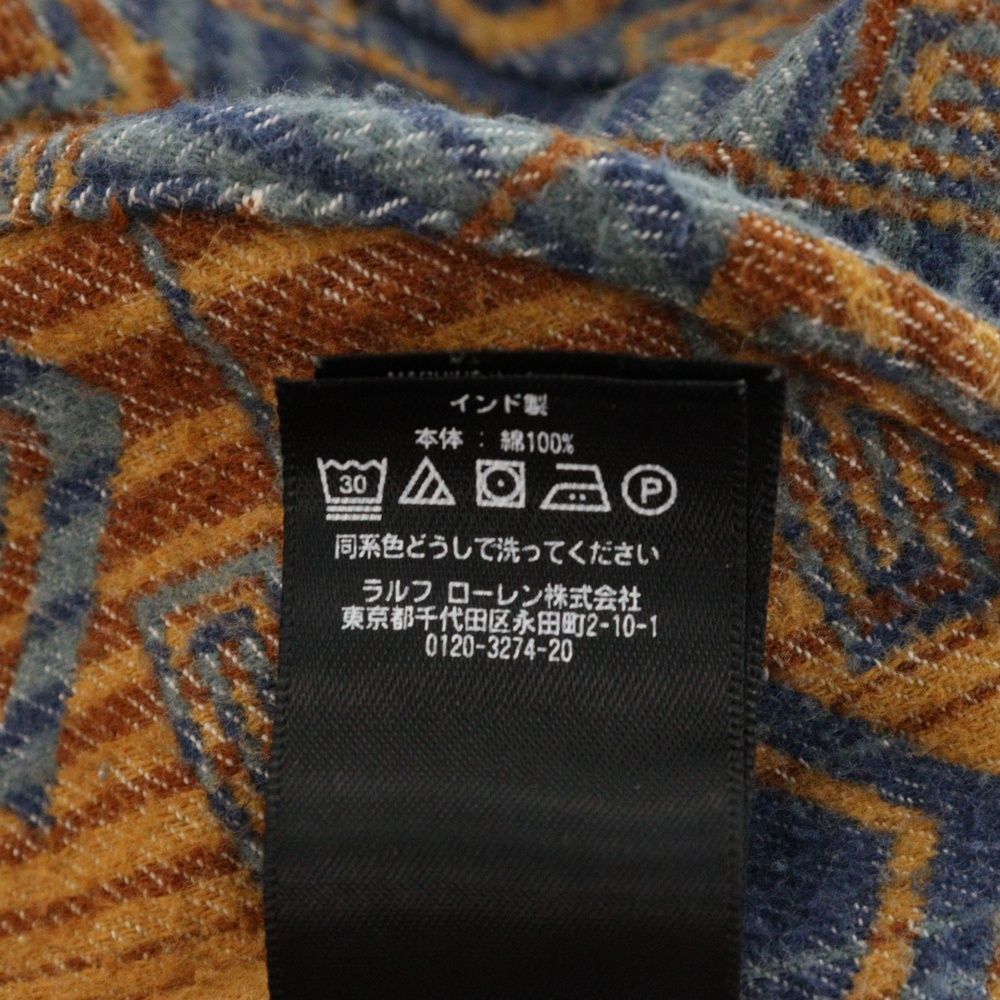 RRL (ダブルアールエル) ネイティブ ジャガード 長袖シャツ ブルー