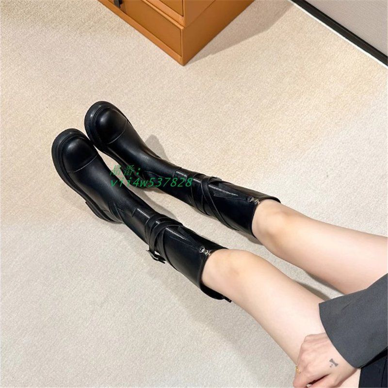 ジョッキーブーツ レディース ロングブーツ ローヒール ニーハイブーツ 膝丈 カジュアル 合皮 デート 歩きやすい 美脚 通勤 レザー調 vii4w537828 KIN-KAAI_COM