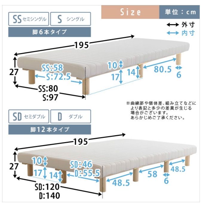 脚付きウレタンロールマットレスシングルサイズ 高反発ウレタン脚付き