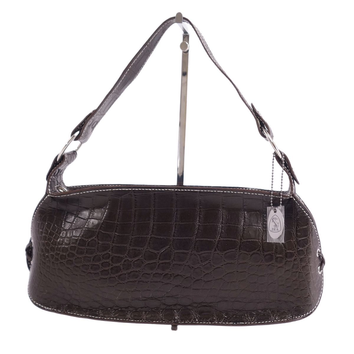 極美品 クロコダイル CROCODILE JRA バッグ ハンドバッグ マットクロコ 