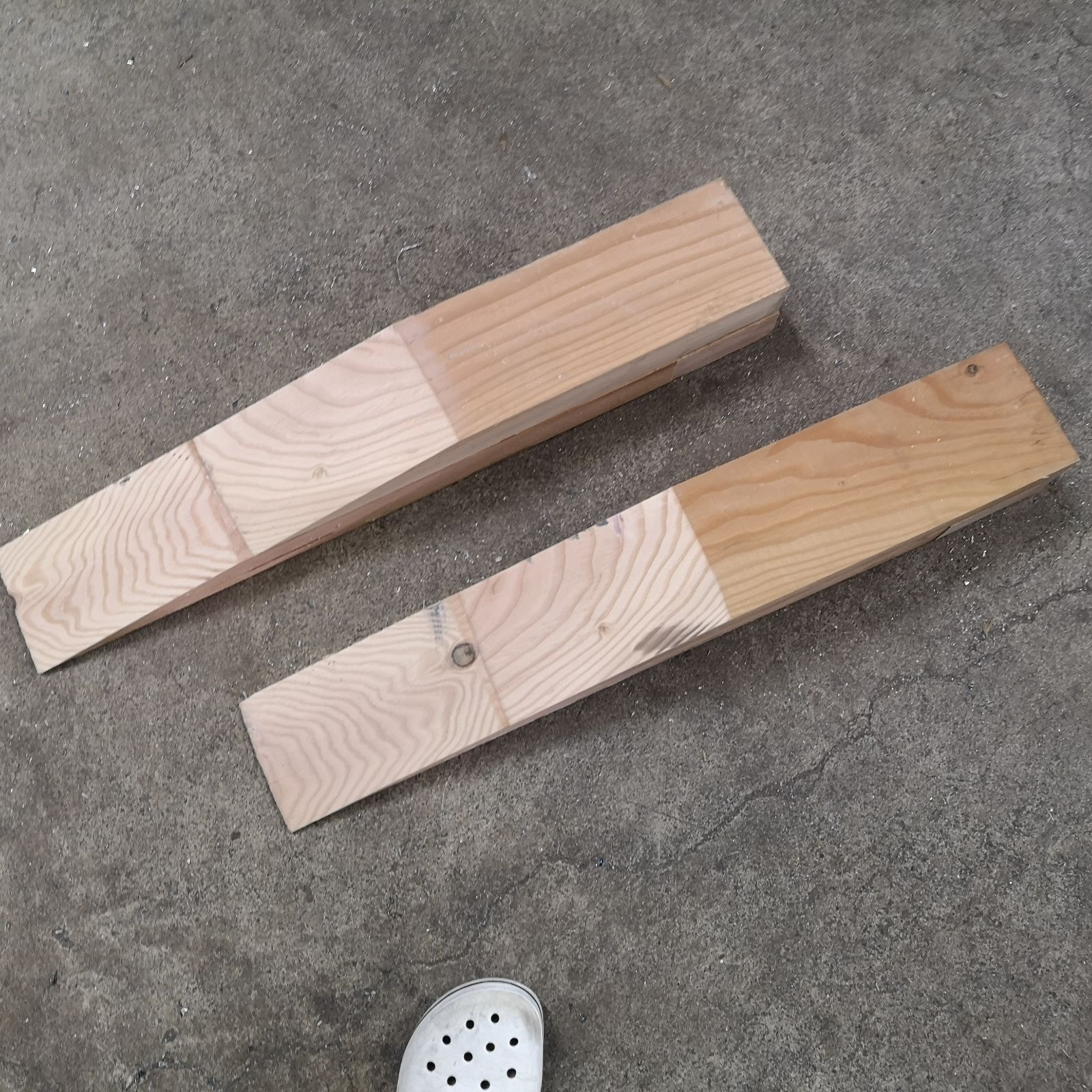 木製　カースロープ　小さめ　作業　オイル交換などに　ハンドメイド
