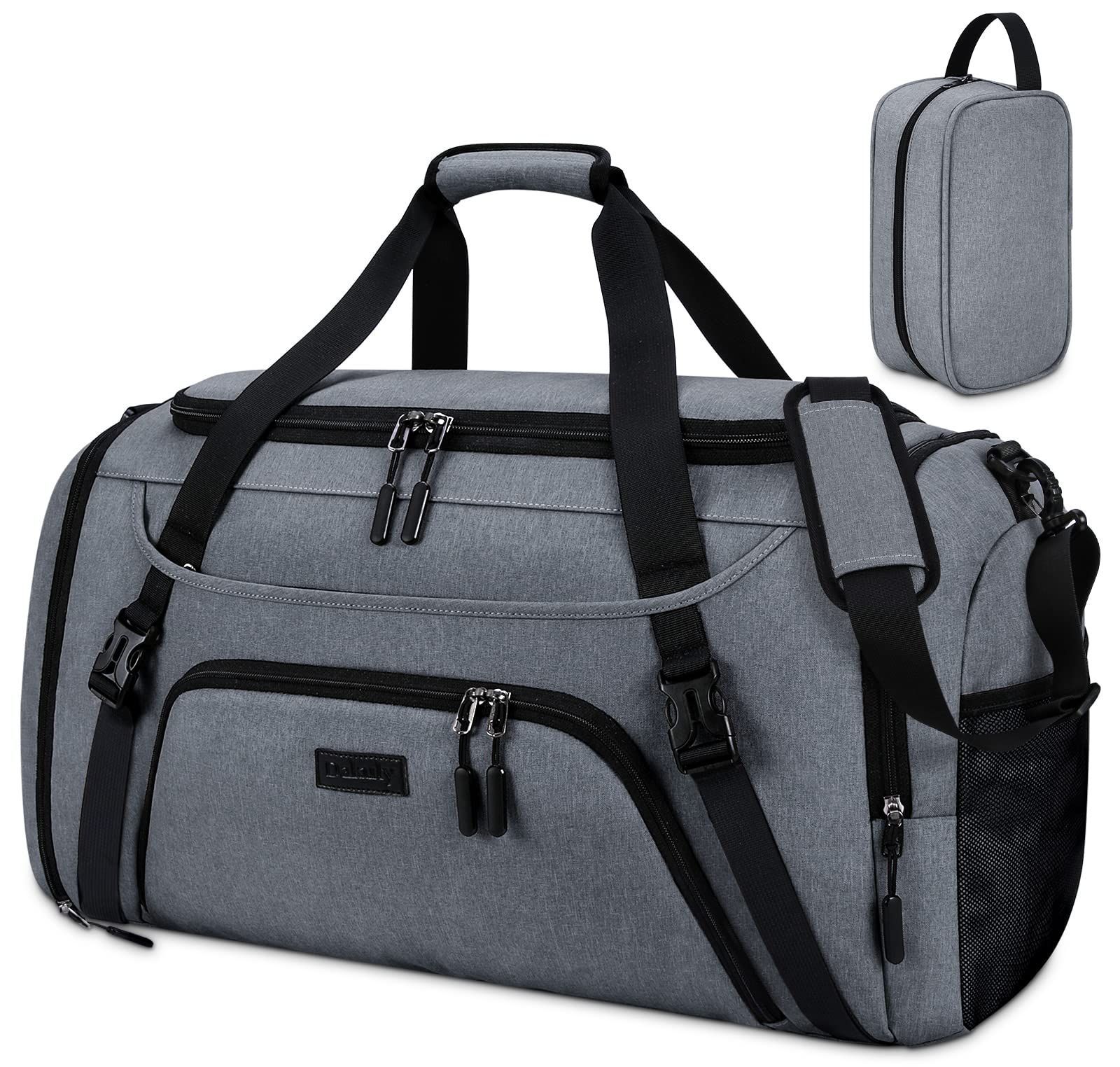 Color:グレー/40L_Size:40L ボストンバッグ 大容量 スポーツバッグ 修学旅行 防災 旅行バッグ トラベルバッグ YKKファスナー 撥水加工 ジムバッグ 40L 55L シューズ収納 乾湿分離 斜めがけ 手提げ 肩掛け 男女兼用 gray-40