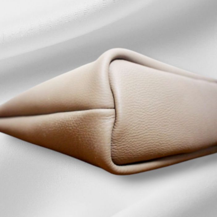 【代引き不可】 ハンドメイド 本革 トートバック シュリンク グレージュ ☆新品 バッグ