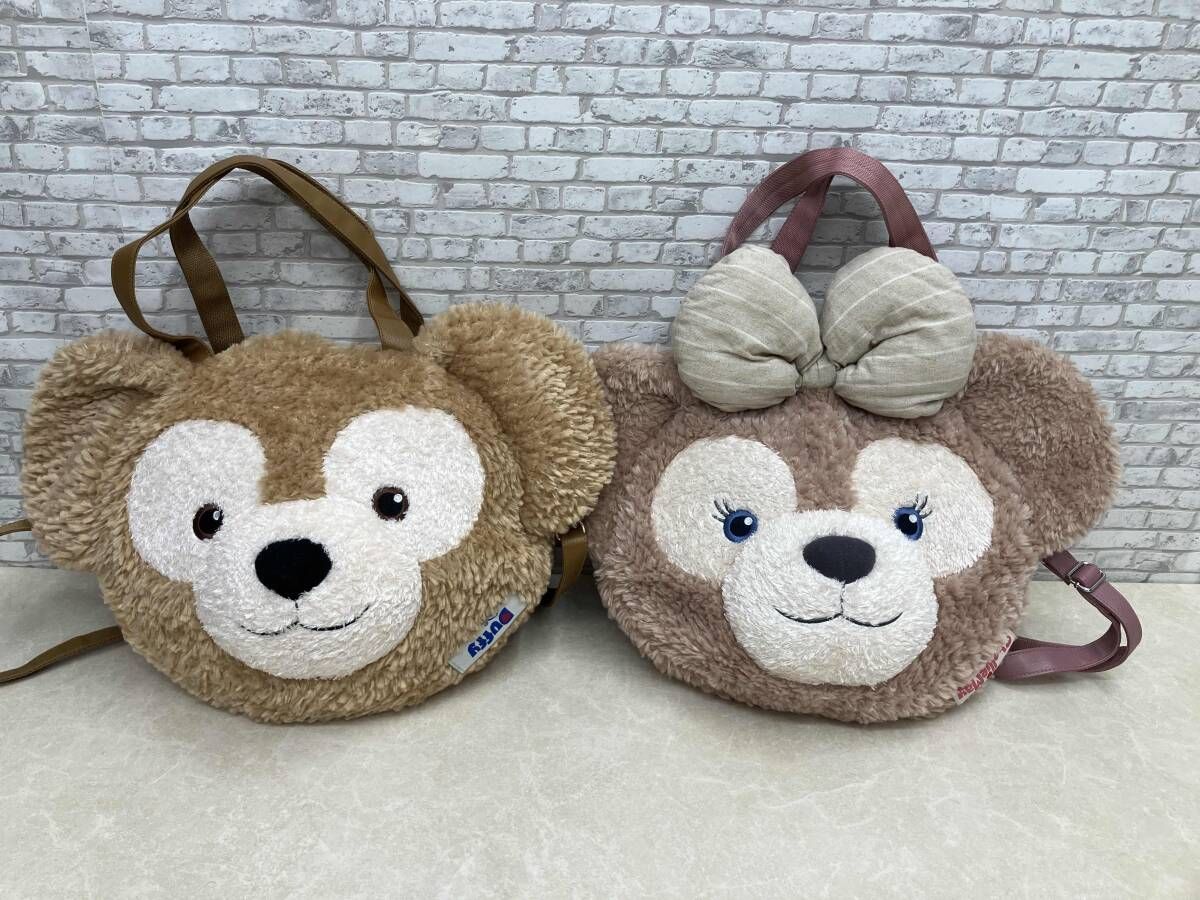 ダッフィー シェリーメイ フェイスバッグ 2WAYハンドバッグ ショルダーバッグ TDS ぬいぐるみ モフモフ