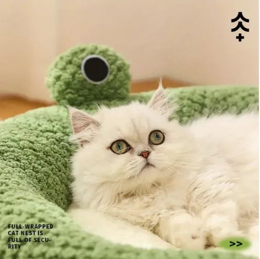 カエルの形をしたペットベッドは 猫や小型犬に適しており