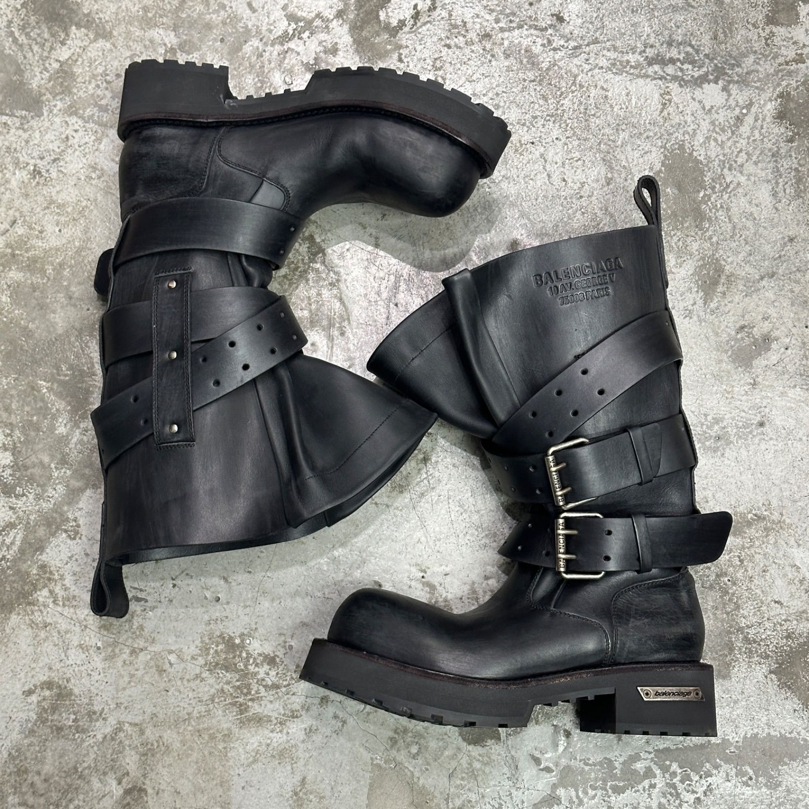 参考上代334400円 BALENCIAGA Venom ヴェノム レザー ハイブーツ