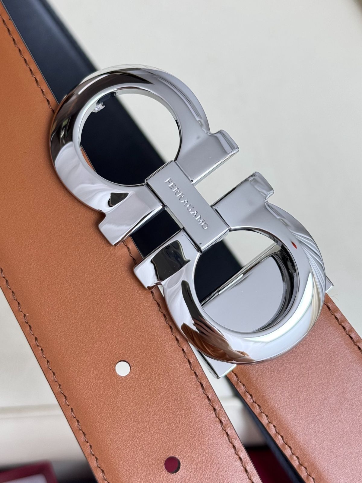 今日特価】Ferragamo ダブル面使用 本革ベルト-3 - メルカリ