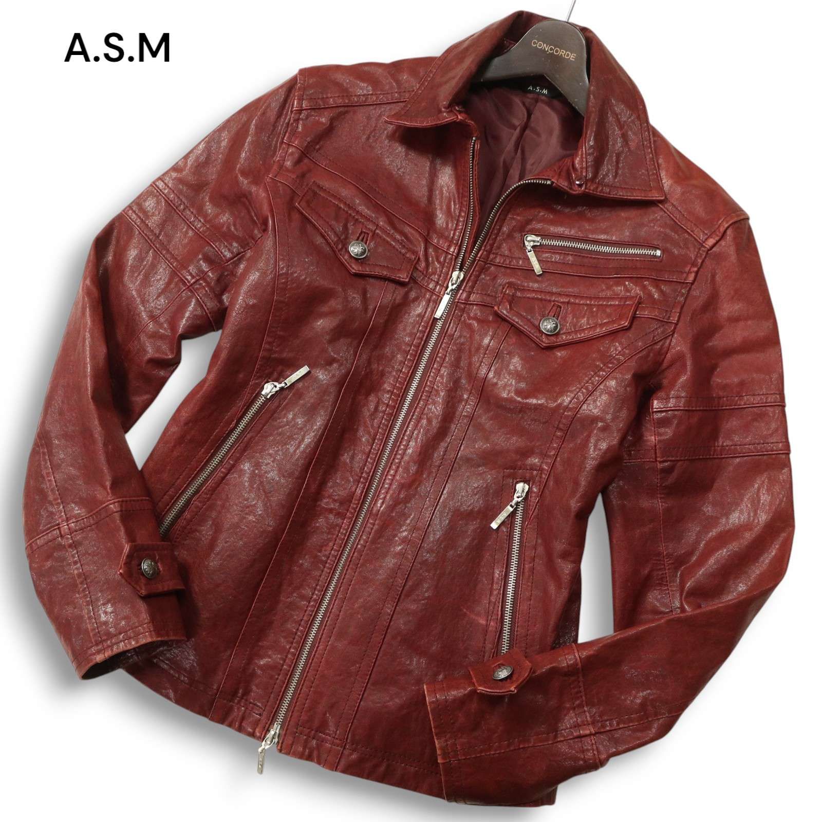 A.S.M アトリエサブ メン 秋冬 羊革☆ リアル ラム レザー