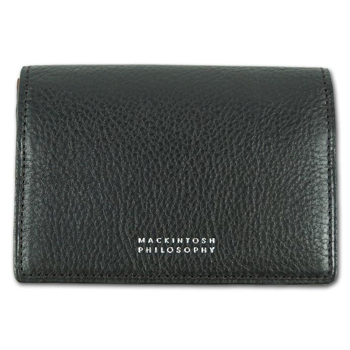 【新品未使用】Mackintosh Philosophy 名刺入れ 黒 牛革 マッキントッシュフィロソフィー 牛革 名刺入れ ブラック カードケース