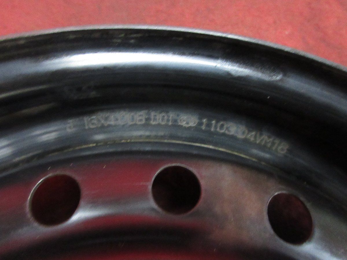 新車外し タント ダイハツ純正スチールホイール4本　4.5J 14インチ 4H PCD100 インセット45 ハブ径54　ナット16個付　納車外しテッチン 鉄 新車外しダイハツ タント 純正 14インチ スチールホイール 4本セット