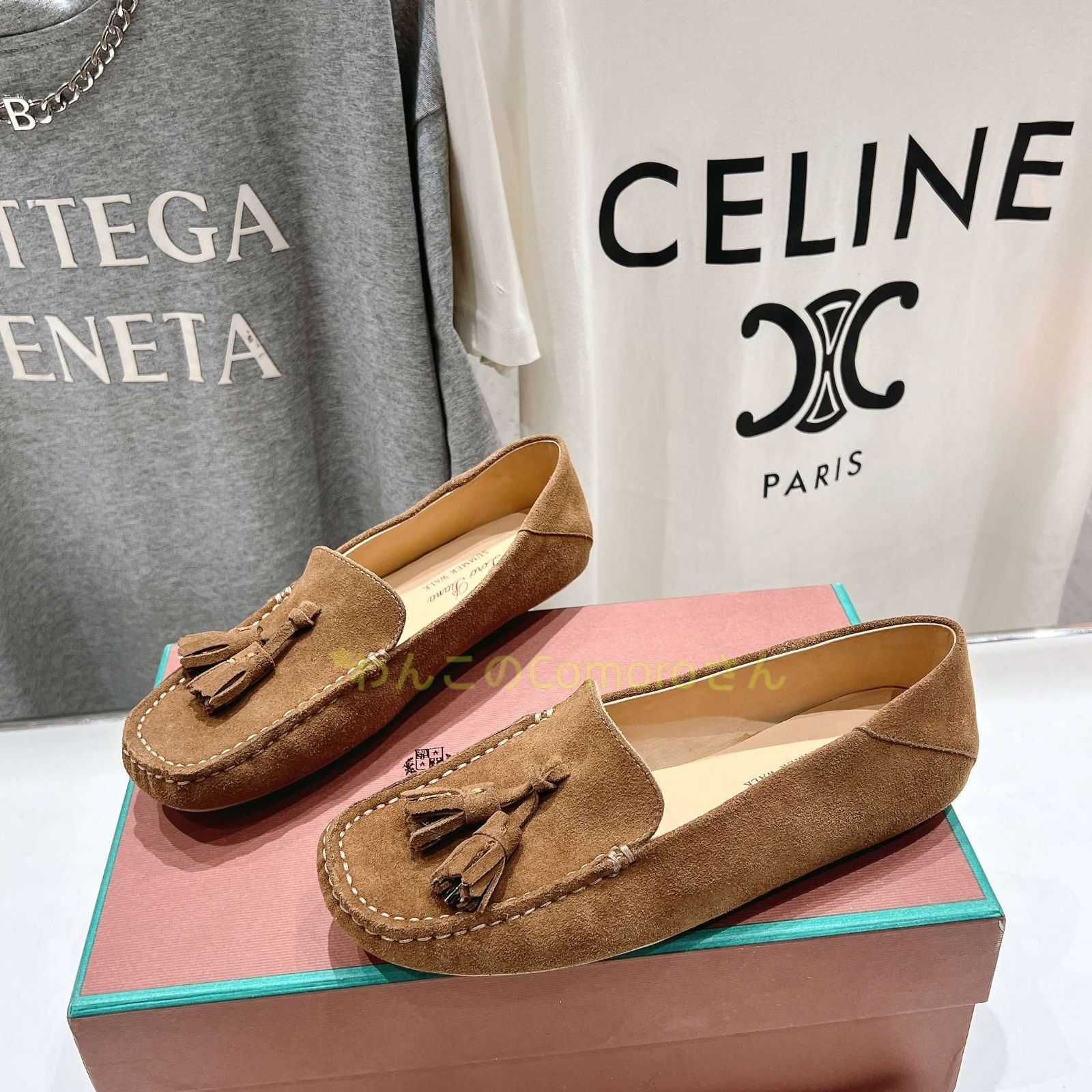 ブラウン23.0～24.5cm ロロピアーナレディース サマーウォーク スエード タッセル ローファー スエードレザーコンフォート