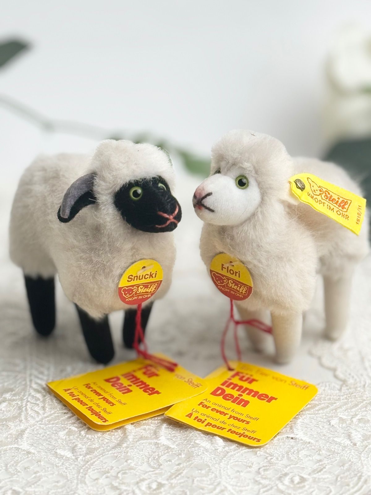 Steiff - シュタイフ★Flori Sheep＆Snucki Moorland Sheep羊 送料無料☆シュタイフ☆Flori Sheep 11cm ＆ Snucki Moorland