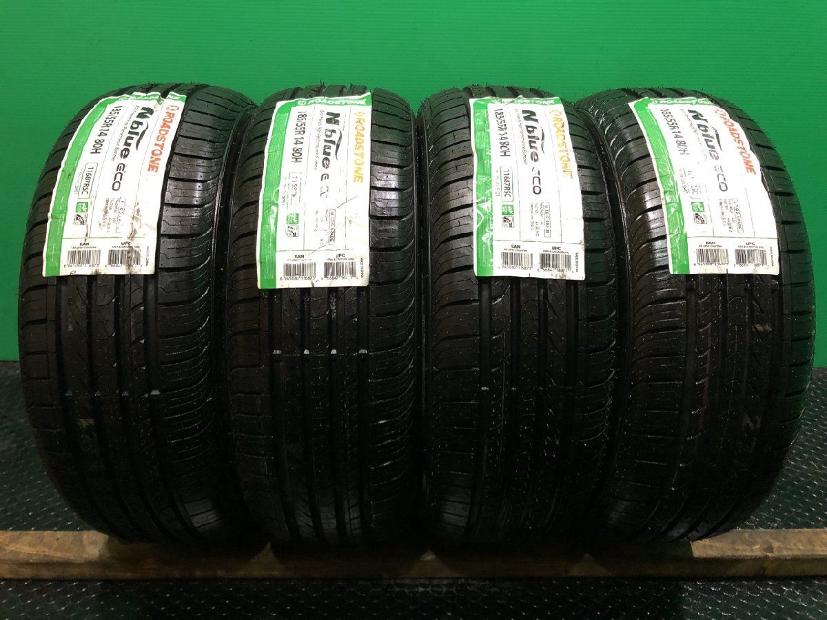 新品 ROADSTONE N blue eco SH01 185/55R14 14インチ 夏タイヤ 4本 VW 