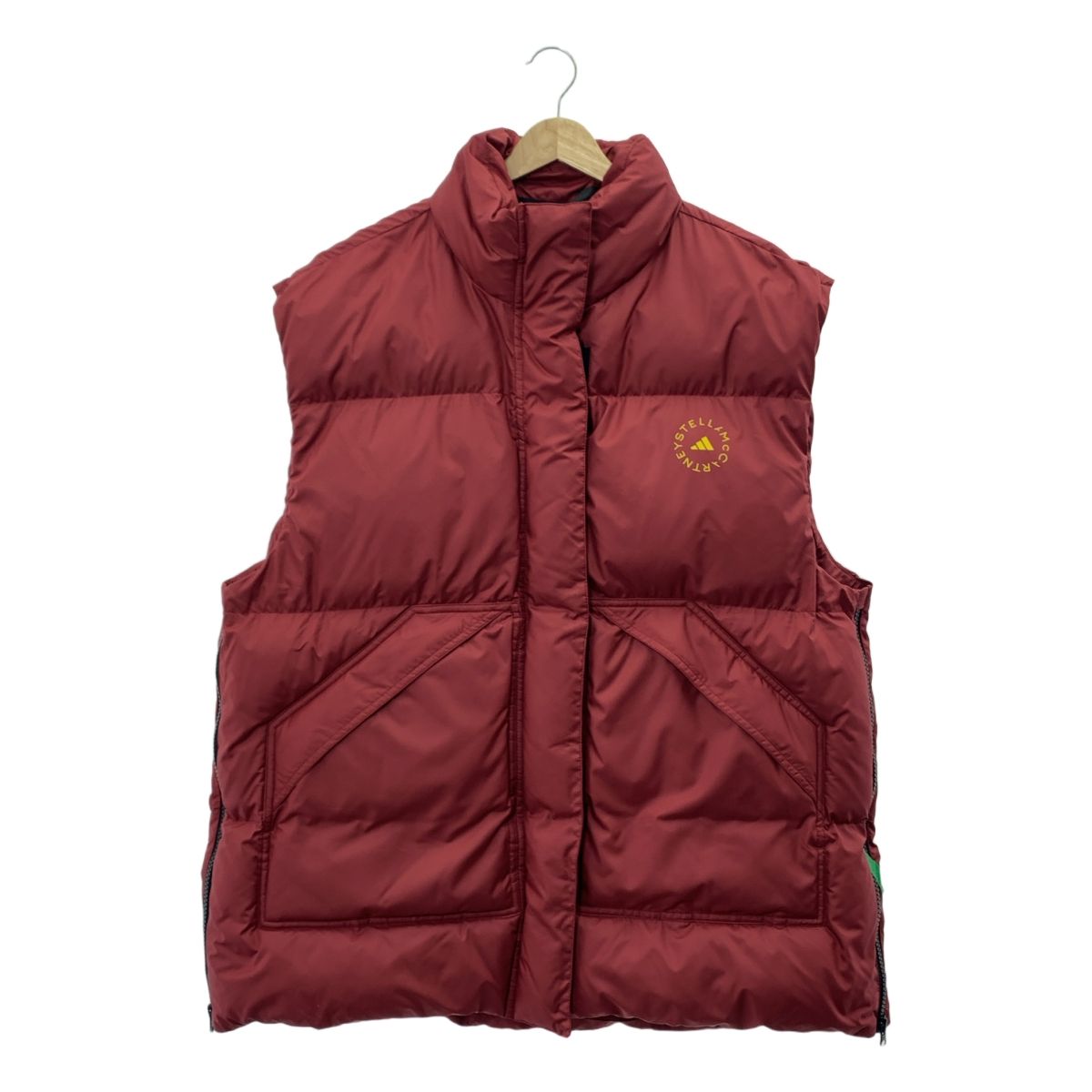 STELLA McCARTNEY | ステラマッカートニー | 2025AW | ×ADIDAS aSMC RIPSTOP PUFFER GILET アディダス リップストップ 中綿 ベスト | XL | バーガンディー | レディース