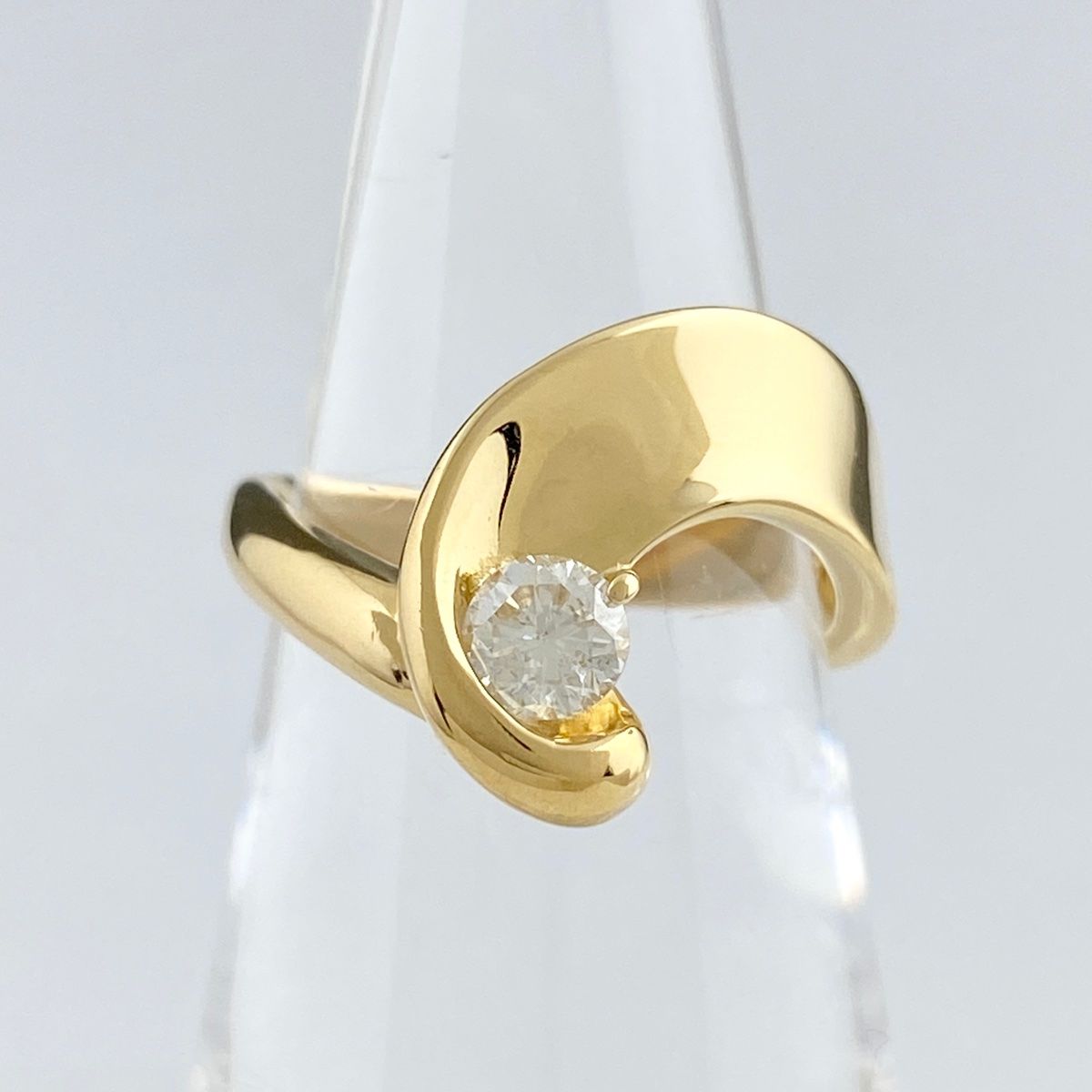 ダイヤモンド デザインリング YG イエローゴールド 指輪 リング 11号  