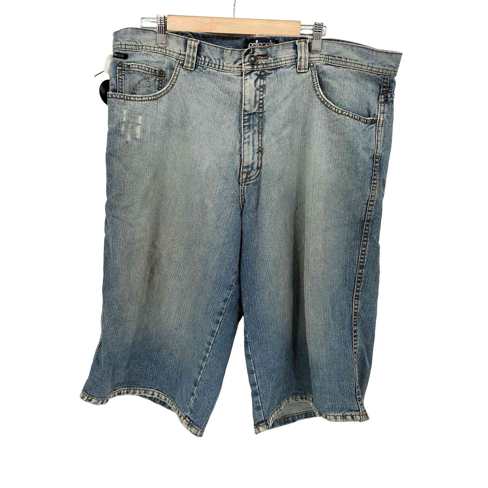 ペレペレ pelle pelle 90s 00s ダメージ バギーデニムハーフ