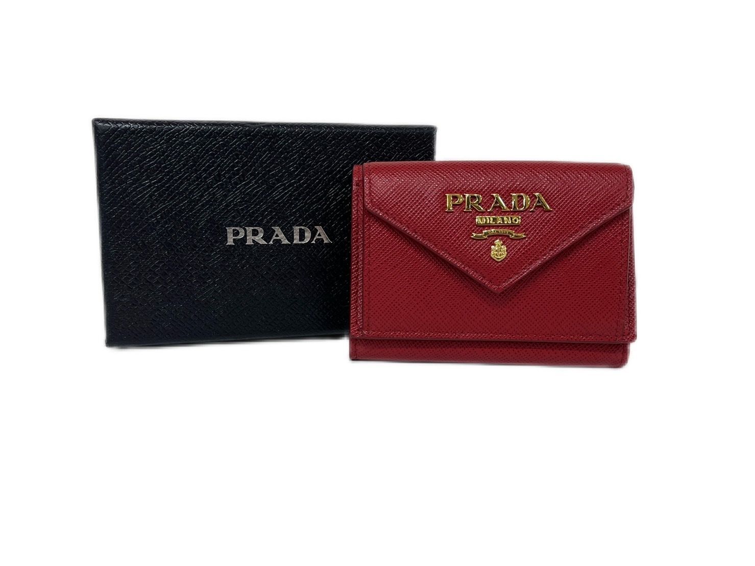 プラダ 3つ折り財布 PRADA サフィアーノ メタル 1MH021 QWA F068Z