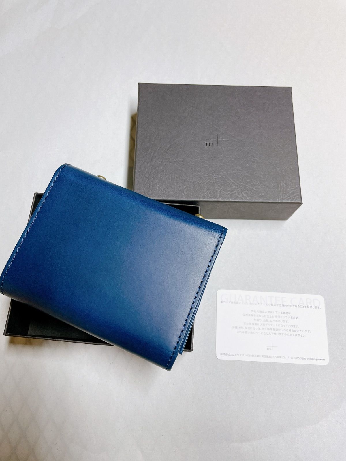 新品・未使用 エムピウ ミッレフォッリエ Ⅱ P30 ブルー×チョコ blue 