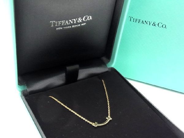 □新品同様□ TIFFANY＆Co. ティファニー Tスマイル AU750 18K YG 総